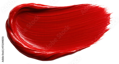 Red paint smear stroke.