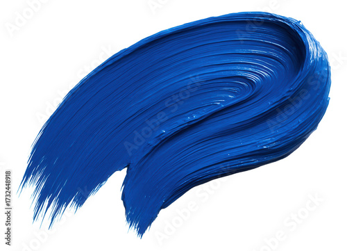 Stroke of blue paint texture.