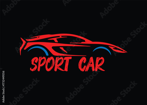 Sport car logo, automotive vector logo design