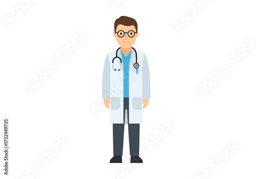 Professional healthcare doctor wearing stethoscope diagnosis in hospital clinic