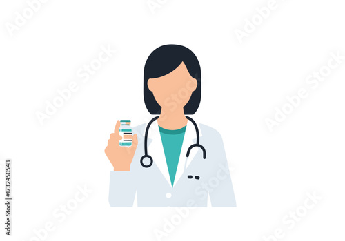 Doctor holding vaccine bottle in hand vaccination concept healthcare professional immunisation campaign disease prevention remedy cure medical worker
