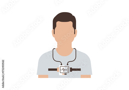 Cardiac monitor medical device for heart health diagnosis and vital signs tracking in hospitals ensuring patient safety through advanced healthcare technology