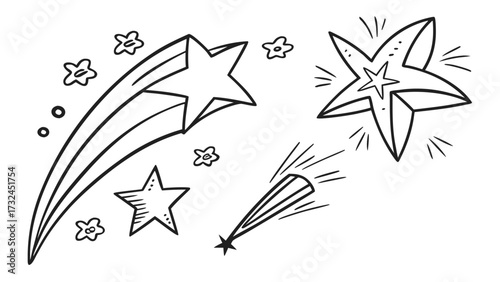 Starry Night Doodle A Vector Pack of Celestial Elements