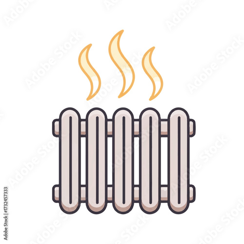 Radiator Icon Heating Element Illustration