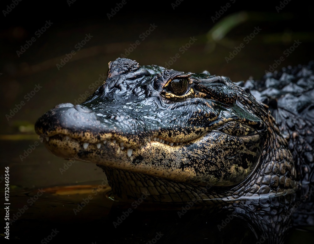 Obraz premium Close-up of an alligator head