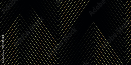Luxurious black abstract background with elegant gold line pattern decoration. Premium design illustration for weddings, VIP cover templates, grand openings, flyers, and galas. EPS. 5