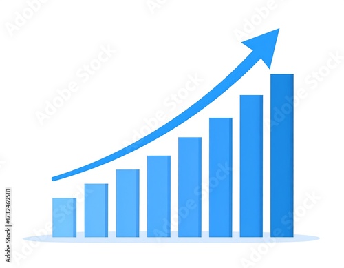 Free Download Blue bar graph showing growth - GFXLoad