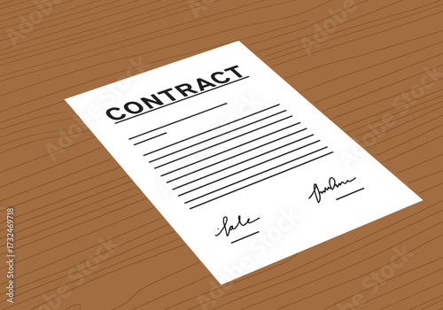 Signing a contract for business agreement office document professional setting legal obligations