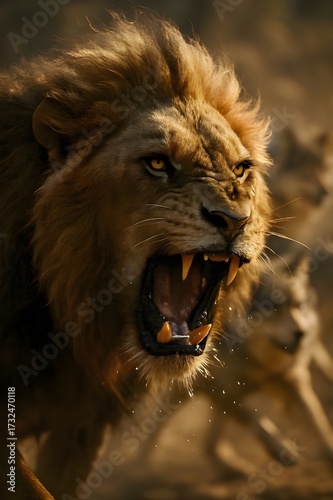 portrait of a lion
