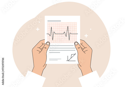 Medical examination report heart rate analysis clinic setting digital informative viewpoint