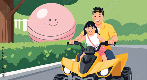 Father-Daughter ATV Ride Adventure and Joy