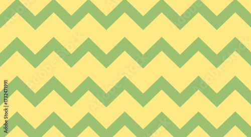 Zigzag pattern in pastel green and yellow hues, repeating motif