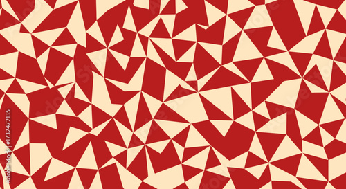 Abstract background featuring geometric triangles in red and beige