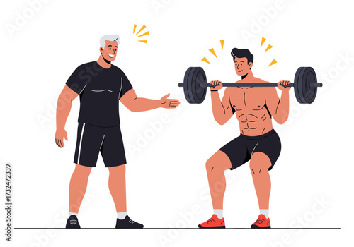 Weightlifting training session gym fitness environment strength and motivation