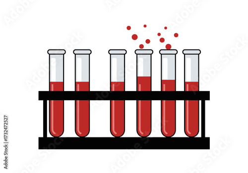 Chemical reaction experiment laboratory infographic scientific environment overhead view education and research