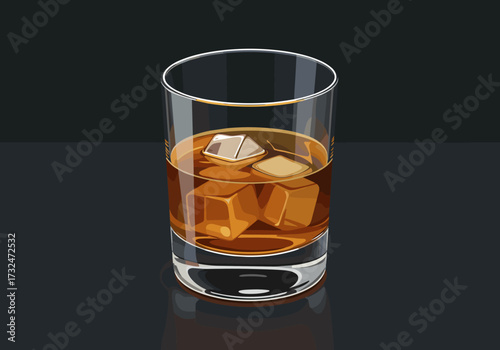 Whiskey pouring into glass home bar beverage indoor relaxation concept