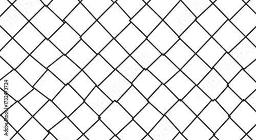 Black lines form diamond net pattern on white