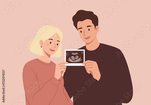 Pregnant couple celebrating new life home warm atmosphere joyful anticipation