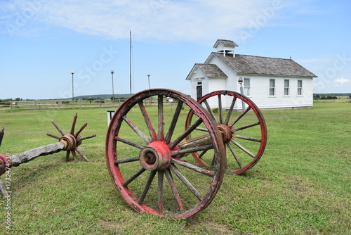 Obraz na plátně Sunnyside School, Little House on the Prairie Museum, Independence, Kansas - his