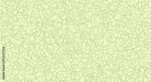 Dense tangle of light green vines with small leaves on a pale background