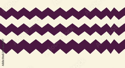 Zigzag pattern in plum and cream