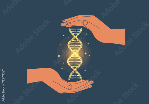 Dna innovation and discovery laboratory graphic scientific environment view genetic concept