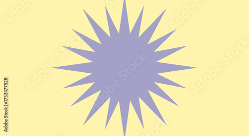 Starburst shape on yellow background