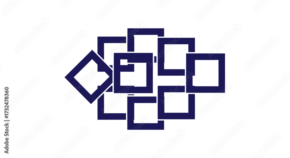 Obraz premium Overlapping squares