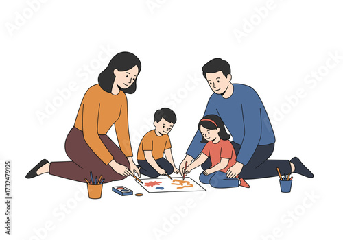 Family creative time home indoor bonding through