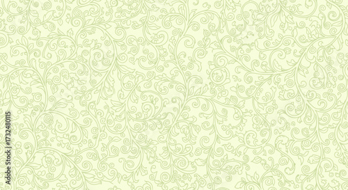 Ornate swirling leaf vine pattern