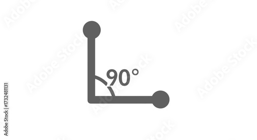 Geometric abstraction representing a right angle with precision and minimalist design aesthetic