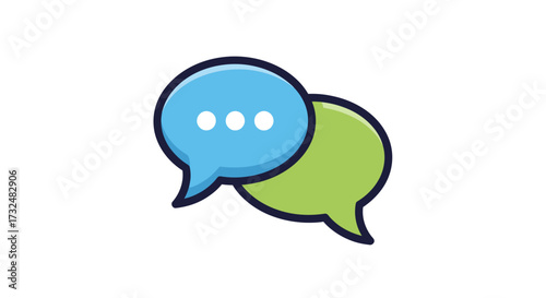 Vibrant overlapping speech bubbles representing digital communication and discussions