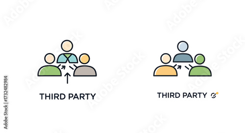 Visualization portraying the third-party interactions for business and collaboration purposes