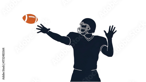 American Football Players Silhouettes – Vector Illustration Set AI EPS PNG JPEG