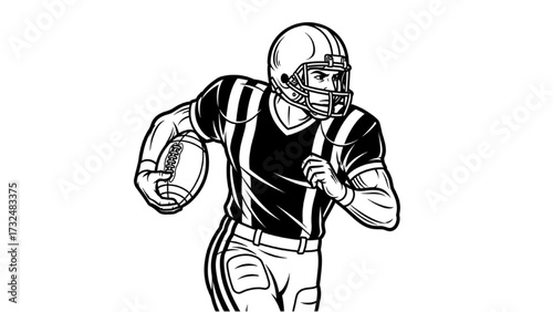 American Football Players Silhouettes – Vector Illustration Set AI EPS PNG JPEG