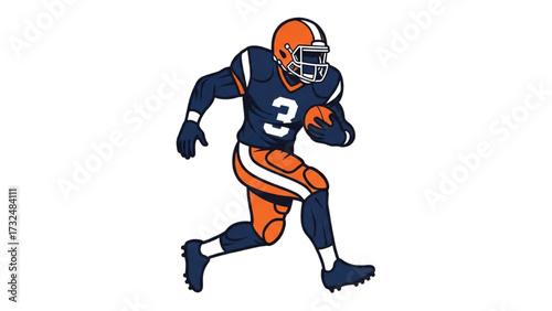 American Football Players Silhouettes – Vector Illustration Set AI EPS PNG JPEG