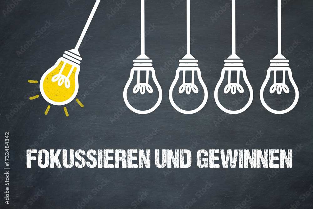 Fototapeta premium Fokussieren und gewinnen