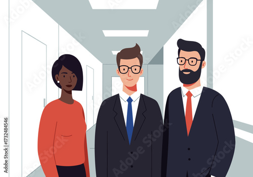 Team collaboration event corporate office professional environment group perspective business concept