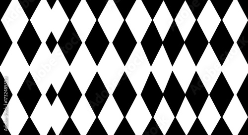 Repeating diamond pattern in black and white
