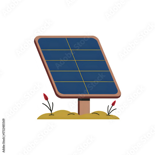Sustainable energy from solar panel in the field