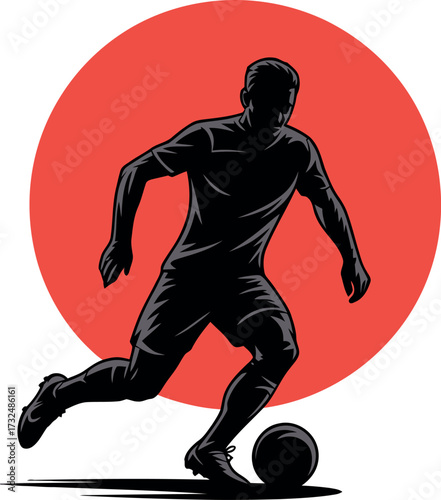 Soccer player vector illustration design for sports and athletic themed projects use 90