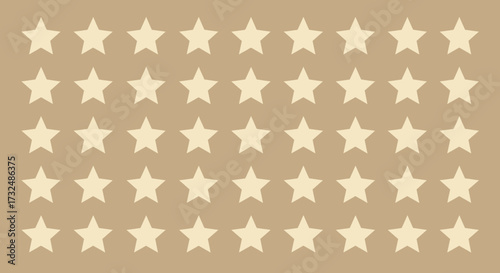 Uniform rows of light stars against a tan background create a repeated pattern