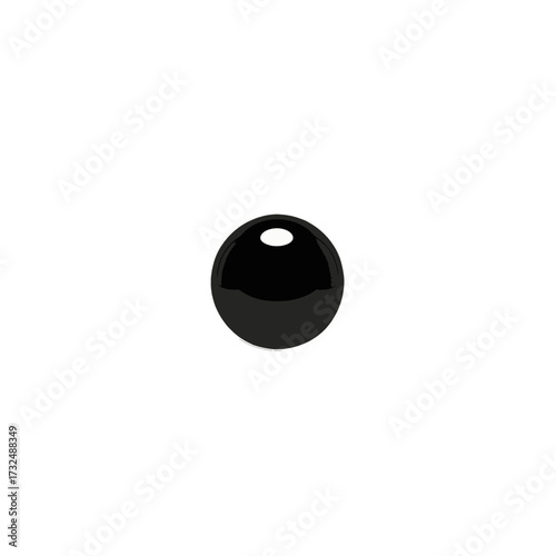 Black circle pendant with a hole, simple and elegant design.