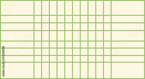 Light yellow cells bounded by light green grid lines.