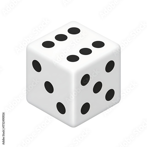 white dice isolated on white