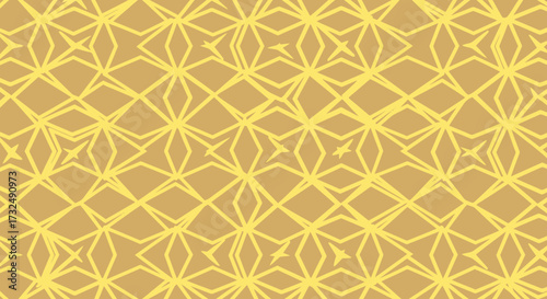 Geometric pattern in light gold on a beige background