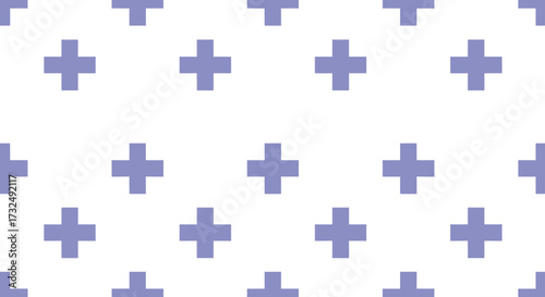 Lavender plus signs on white background, pattern
