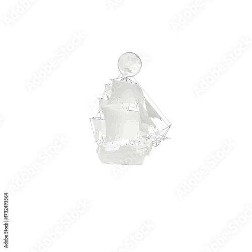 Elegant glass sculpture with a circular top and abstract form.