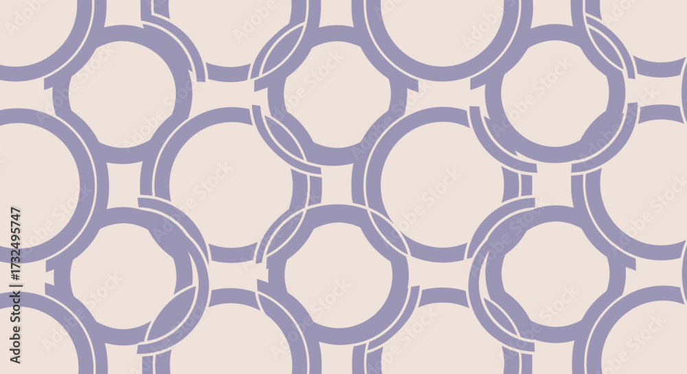 Fototapeta premium Interlocking circle segments create a geometric, floral-like pattern
