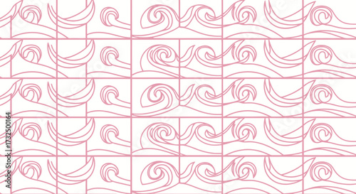 Pink wave pattern